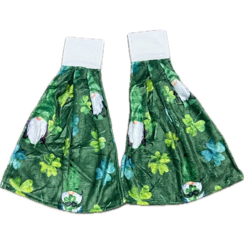 Green Shamrock Kitchen Towels